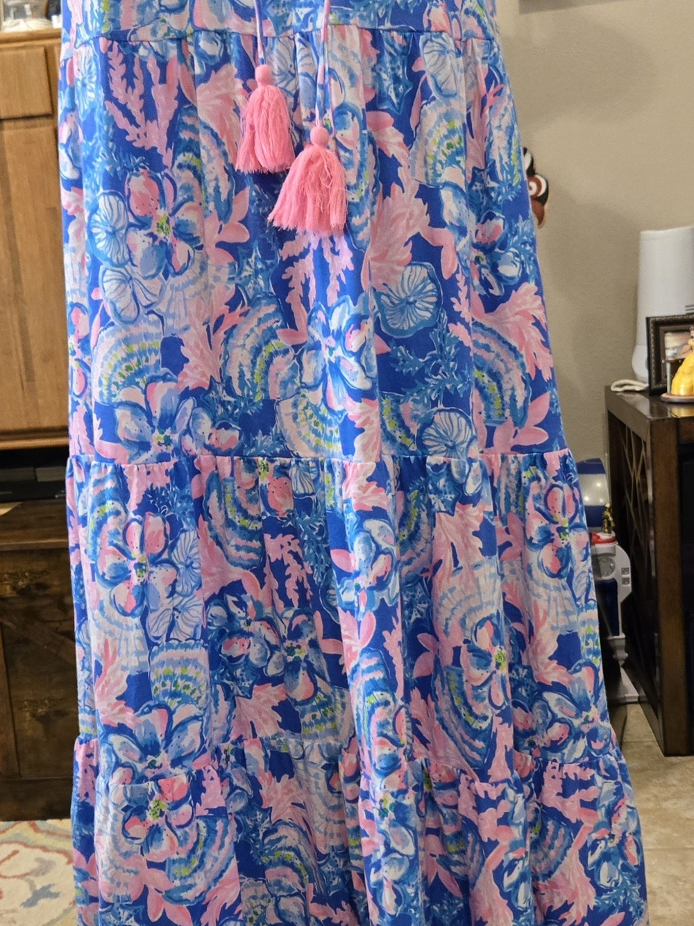 Sleeveless Floral Maxi Dress in Blue & Pink LILLY PULITZER - Picture 3 of 3